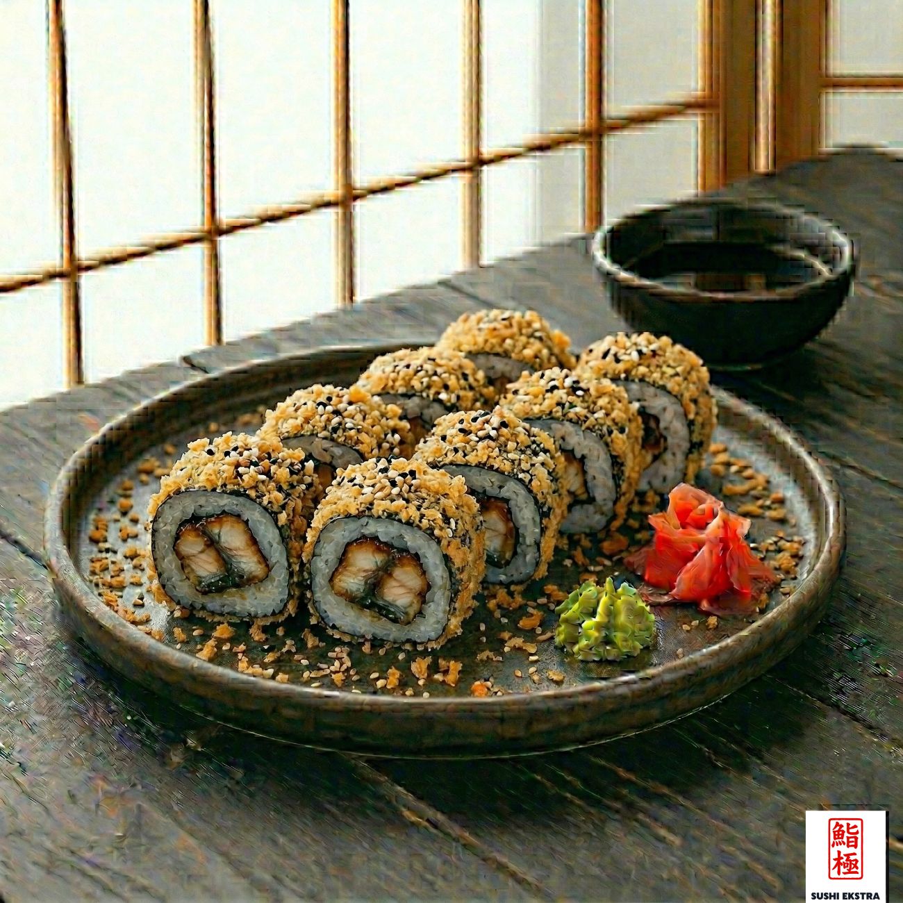 FRİED UNAGİ MAKİ - Bütün olarak kızartılmış içi unagi dolgulu maki sushi