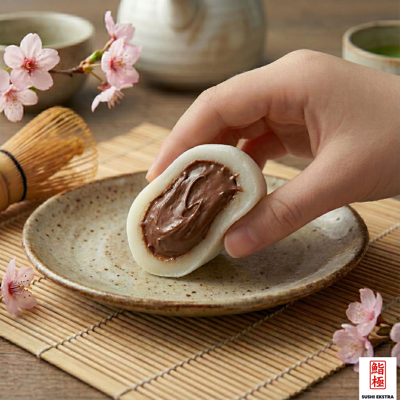 Моти с шоколадной начинкой