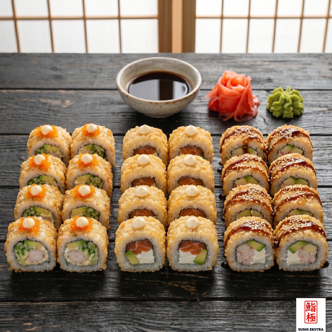 AGEMONO SET - Fried Boston Roll (8), Fried California With Shrimp (8), Tokyo Roll (8)
