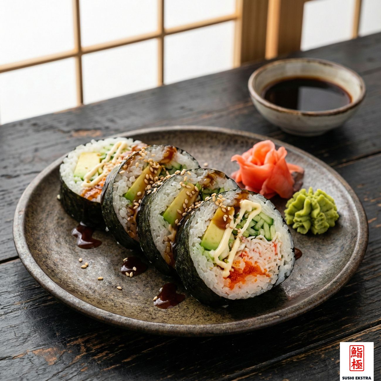 FUTO CALIFORNIA SURUMI TOBIKO - Yengeç surumi, mayonez, salatalık, avokado, tobiko havyarı