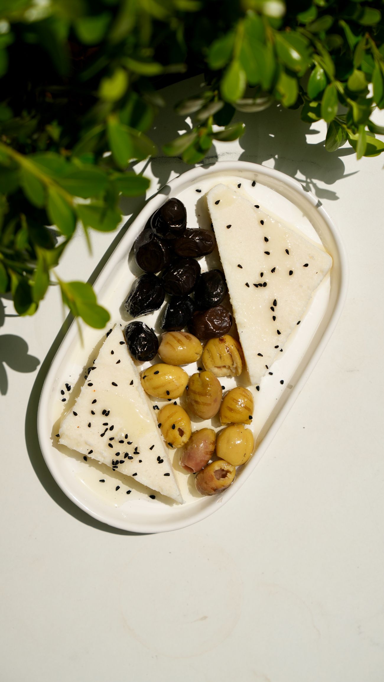 Peynir & Zeytin - 2 kişilik Ezine Peyniri, Siyah ve Izgara Yeşil Zeytin