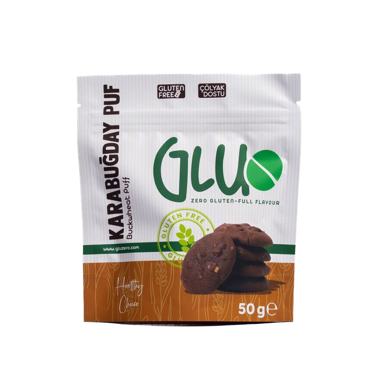 Karabuğday Puf - Karabuğday Unu, Tereyağı, Bitter Çikolata, Pekmez, Hurma Püresi, Yumurta, Tuz, Ceviz.