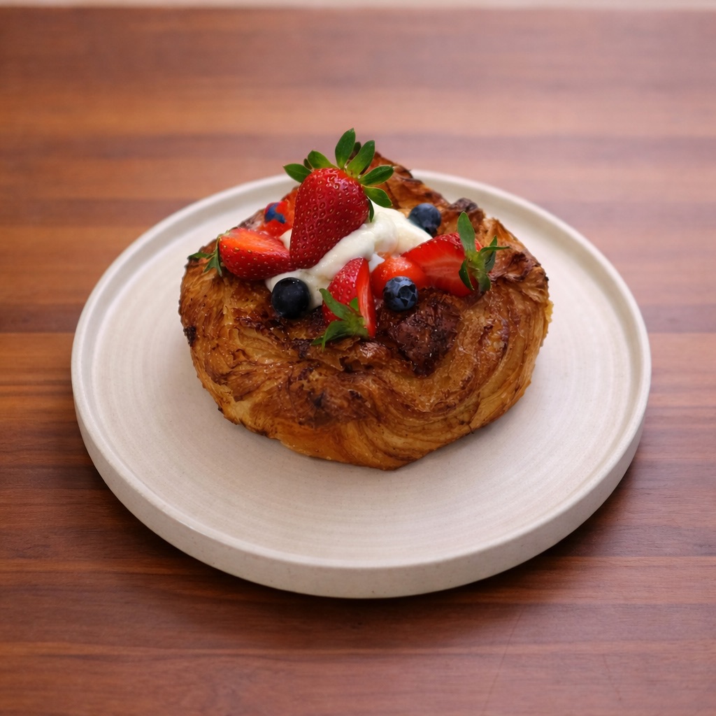 Çilekli Danish Kruvasan - 