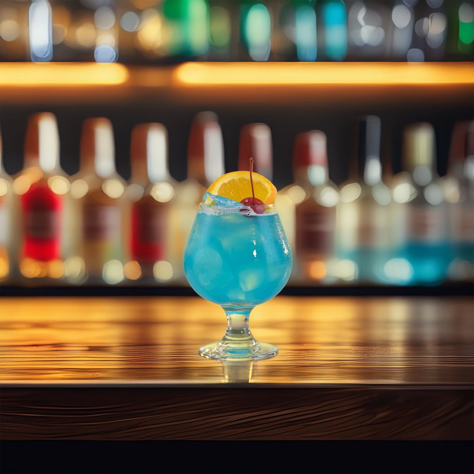 blue ocean butterfely cin kokteyli(mavi okyanus  cin kokteyli