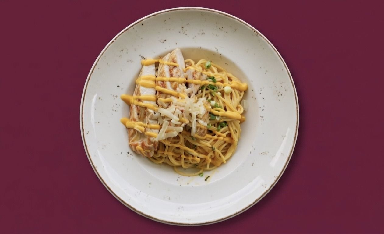 PEYNİR SOSLU IZGARA TAVUKLU SPAGHETTI - Şefin Özel Peynir Sos Tarifi ile