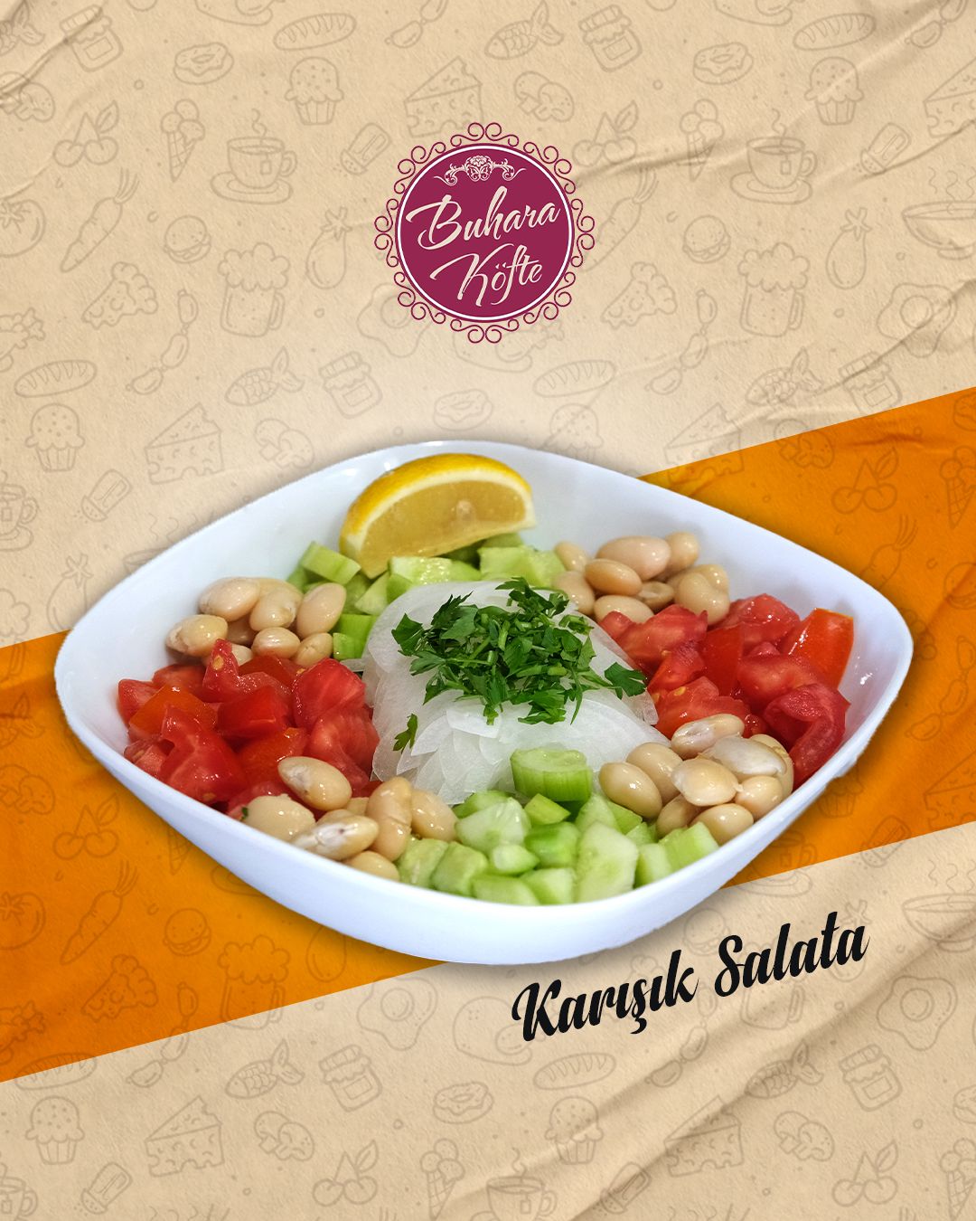 Kaşık Salata (1 Kişilik) - İnce Kesimlerle Doğranmış Salata Çeşidi