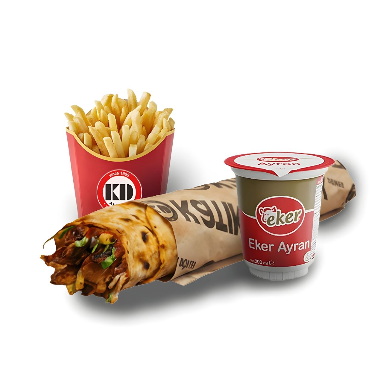 Zurna & Ayran Menü - Zurna Tavuk Döner , 1 Porsiyon Cips , Ayran330ml)