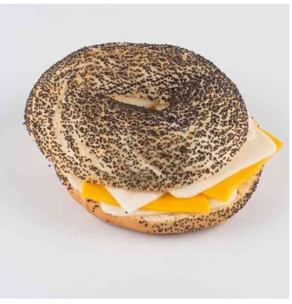 3 Peynirli Bagel Sandviç - Haşhaşlı bagel ekmeği, kaşar, çedar ve krem peyniri