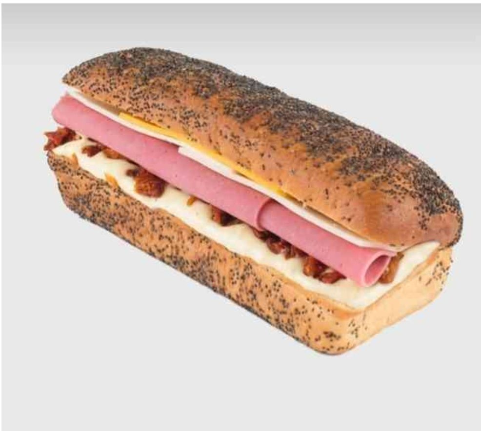 Dana Jambon Panini Sandviç - Haşhaşlı panini ekmeği, dana jambon, çedar peyniri, kaşar peyniri, kuru domates, hardal sos