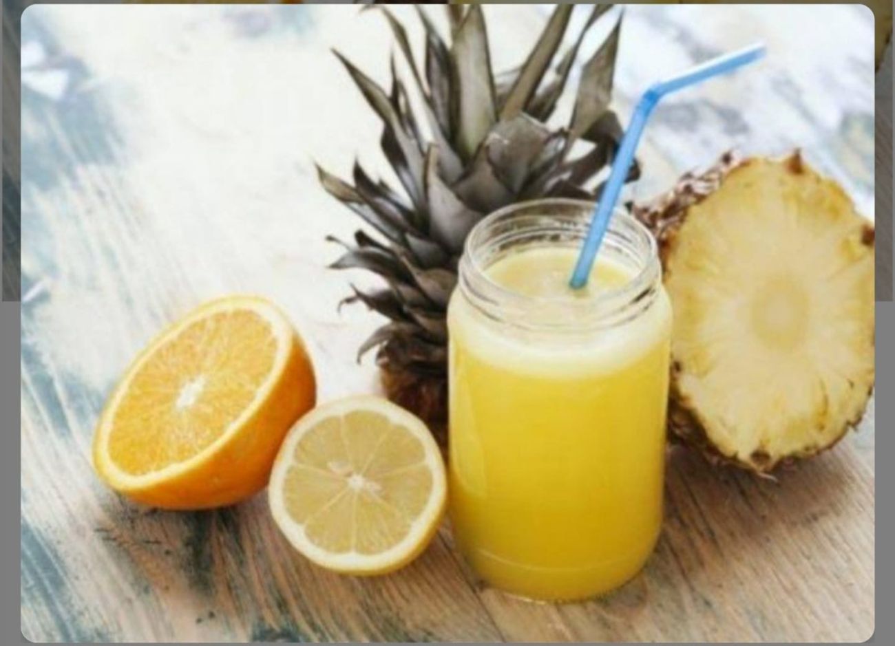 Pineapple and orange coctail