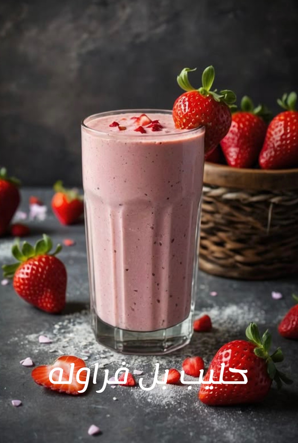 حليب بالفراوله