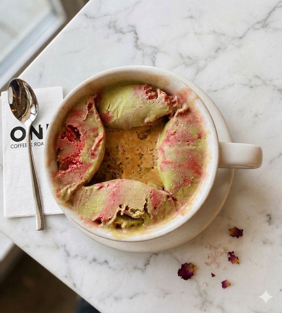 STRAWBERRY MATCHA AFFOGATO - 