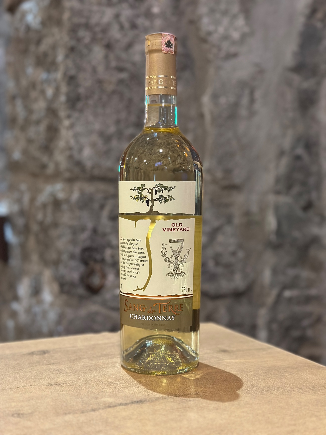Sang de TERRE Chardonnay  White 75 cl - 75 cl Chardonnay Moldova Şarabı