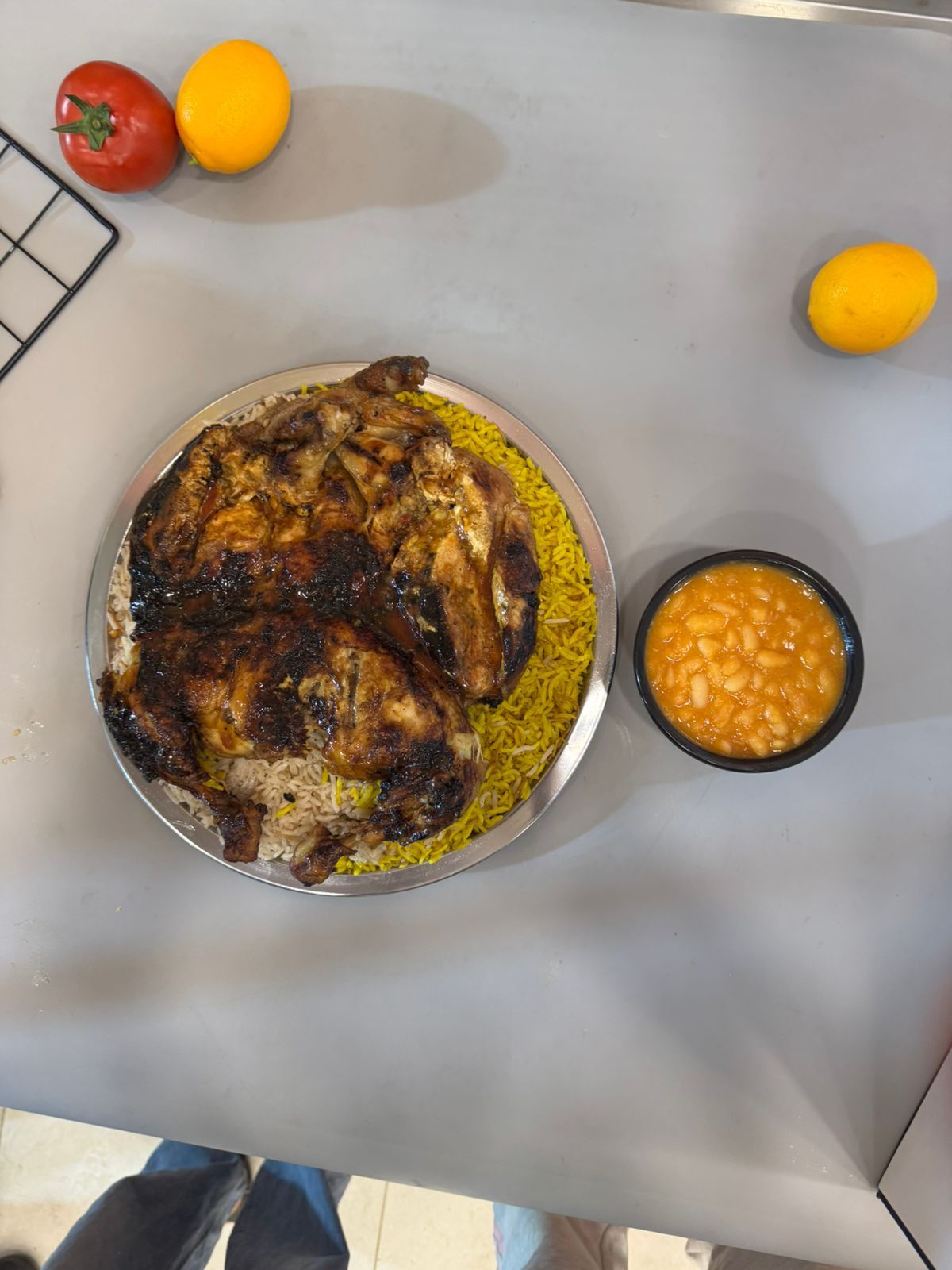 دجاجة 1400 على الفحم